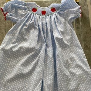 EUC smocked apple dress